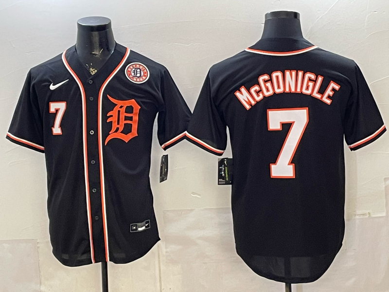 Men Detroit Tigers #7 McGonigle black Nike 2026 MLB Jersey 0528006